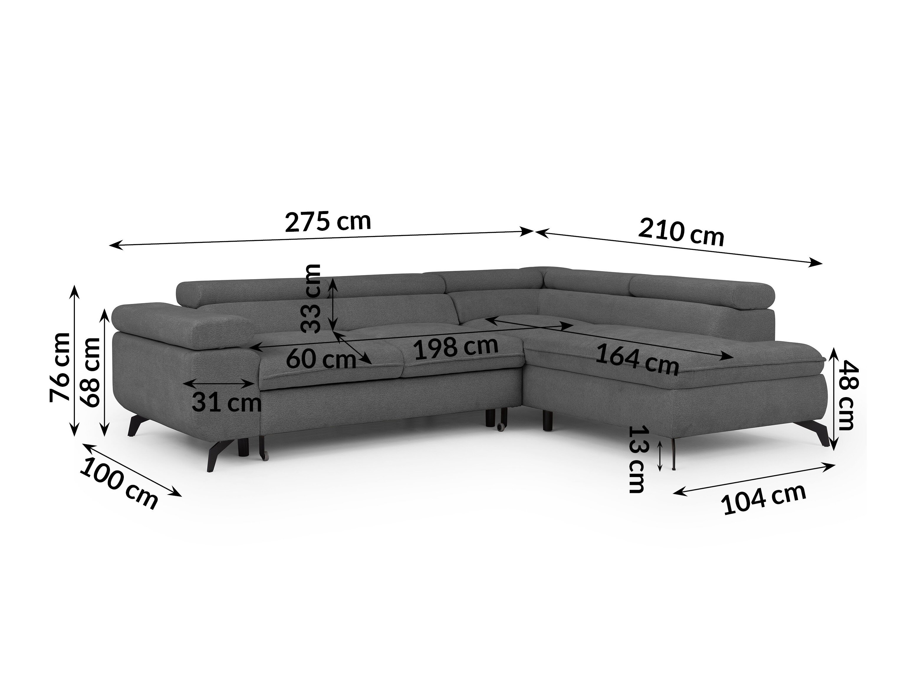 Hoekbank Rocklin 122 (Misterio 90)