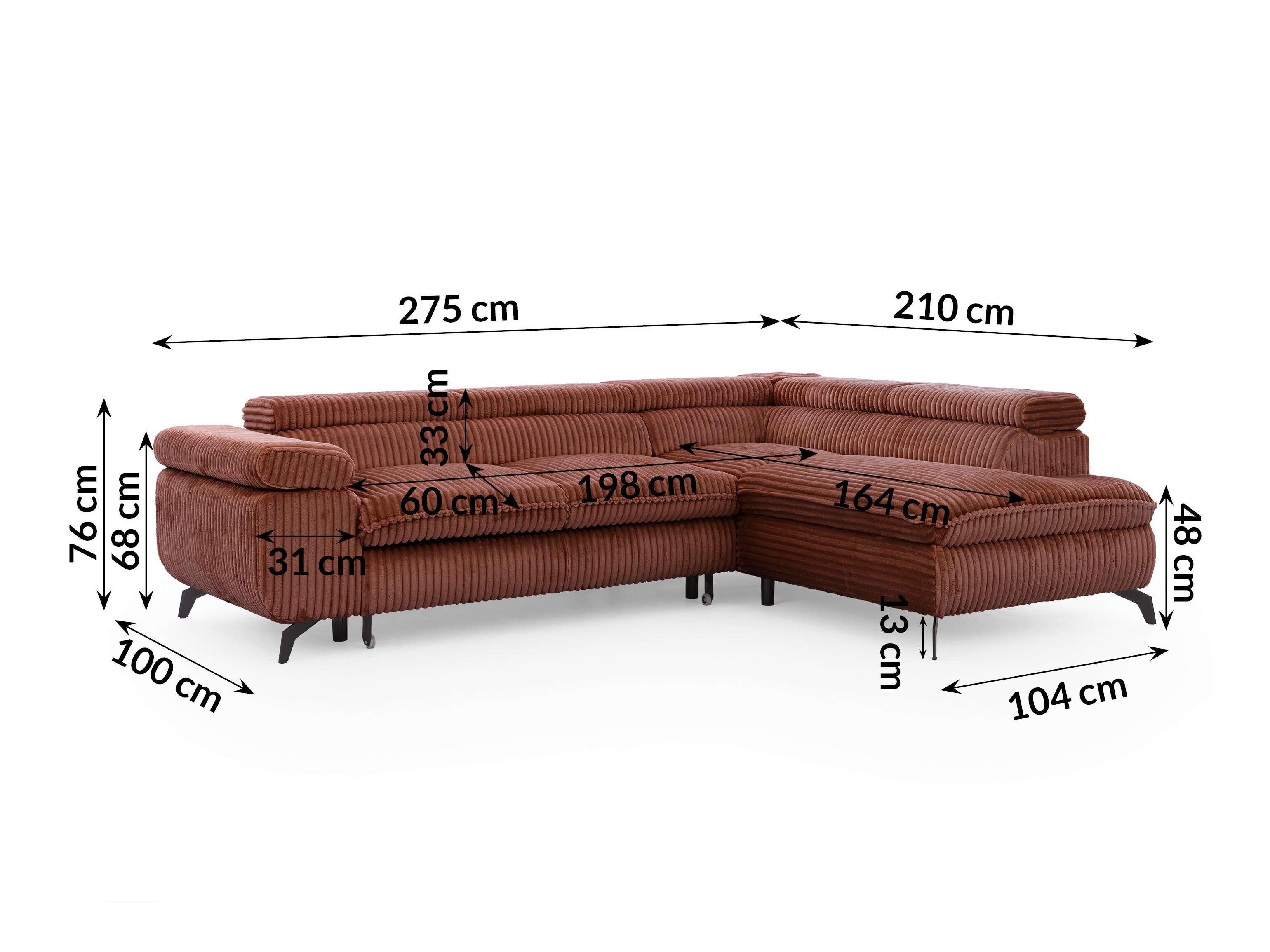 Hoekbank Rocklin 122 (Tilia 52)