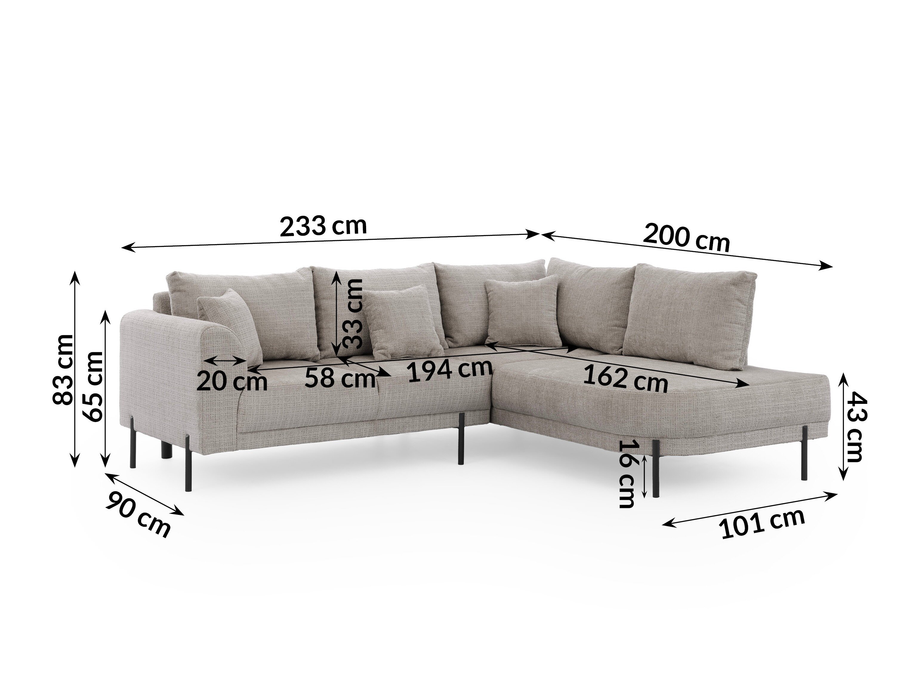 Hoekbank Rocklin 123 (Cremona 24)