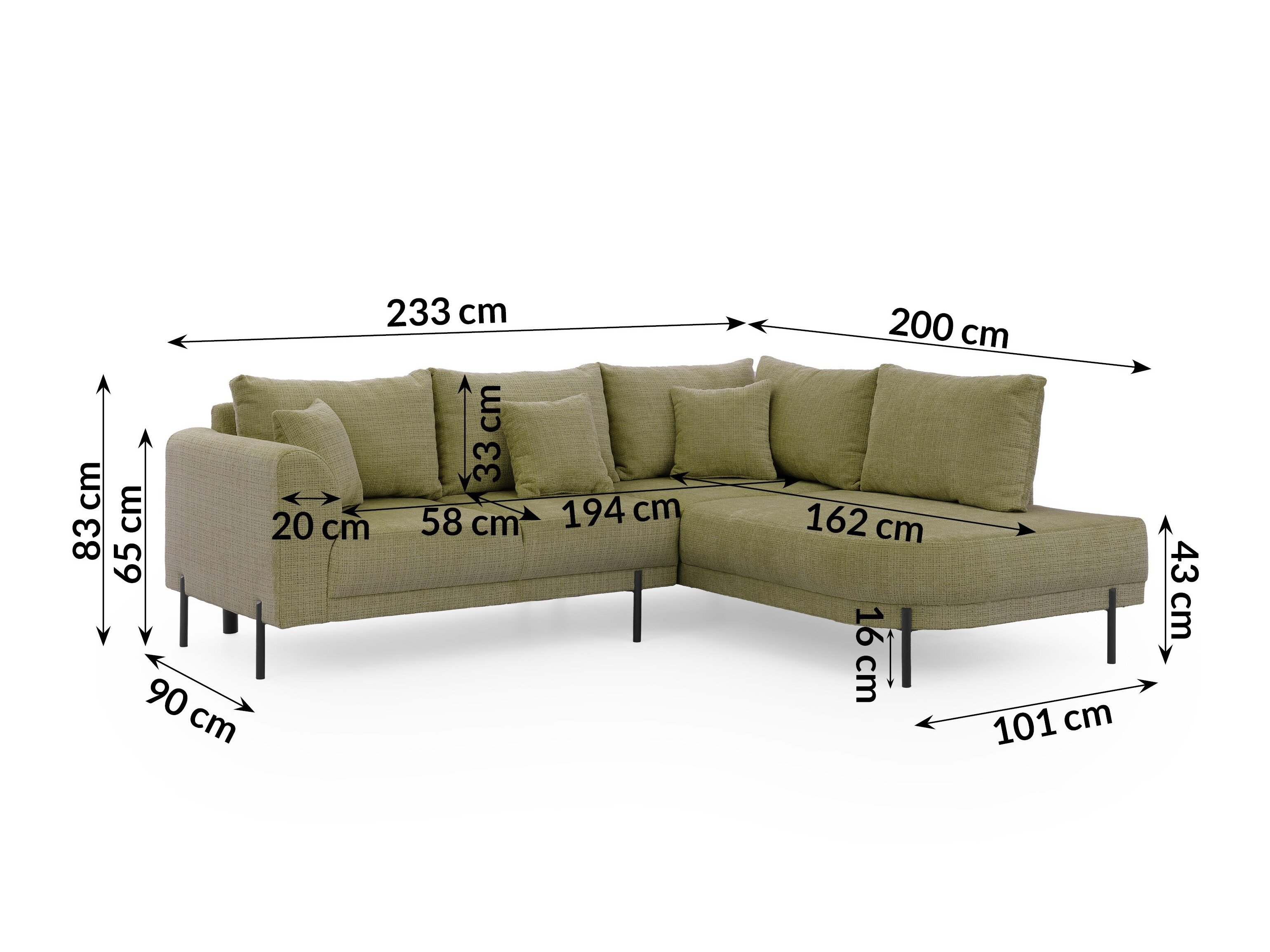 Hoekbank Rocklin 123 (Cremona 38)