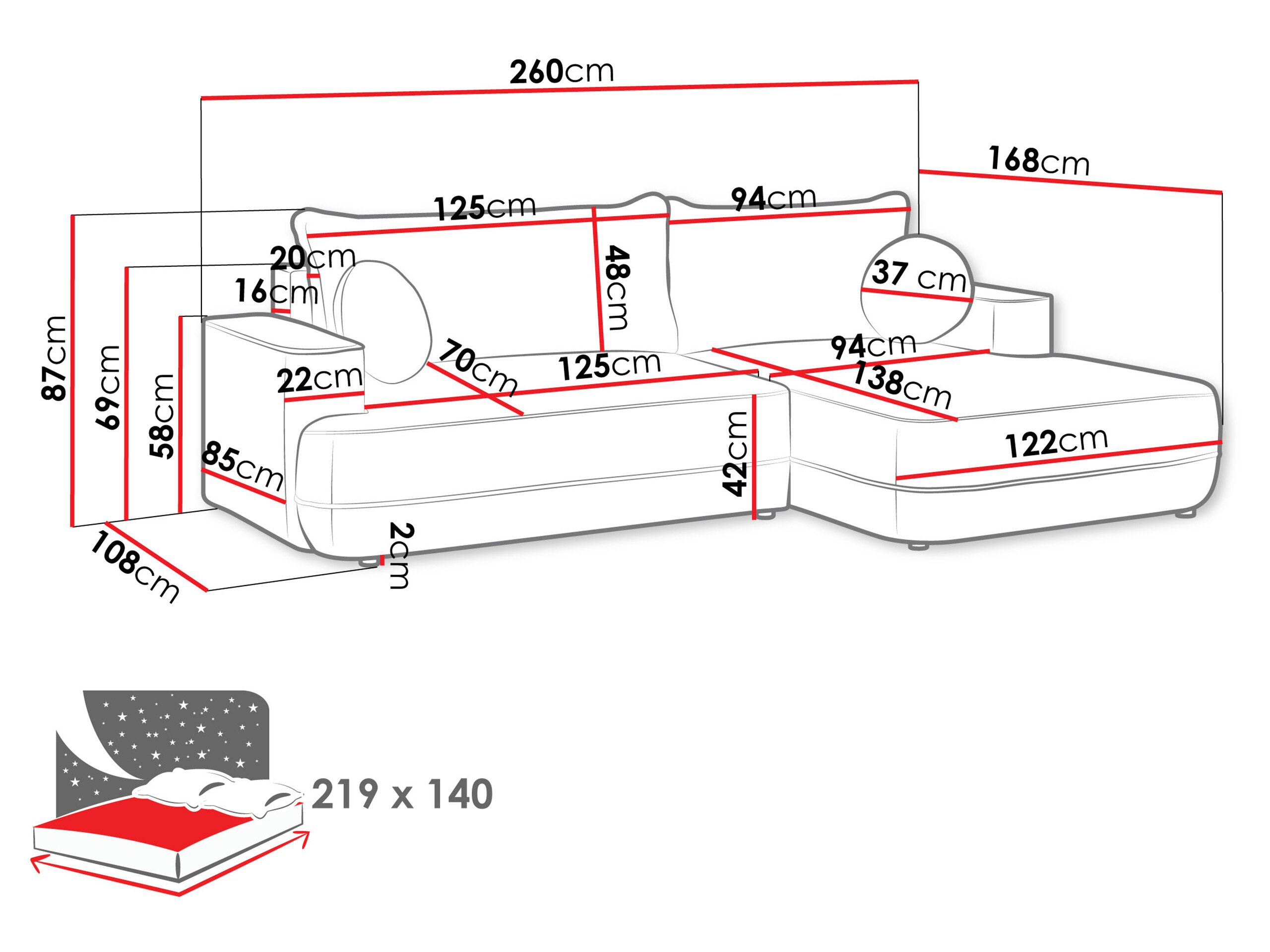 Hjørnesofa Bountiful 101 (Velo 621)