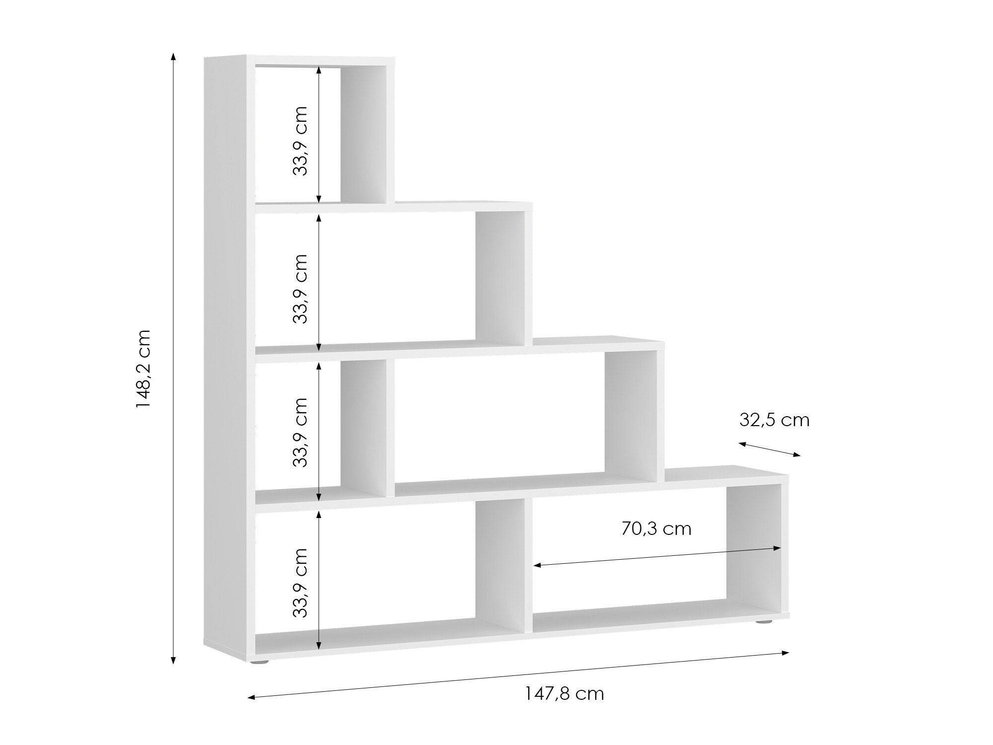 Boekenkast Ontario 198 (Wit)