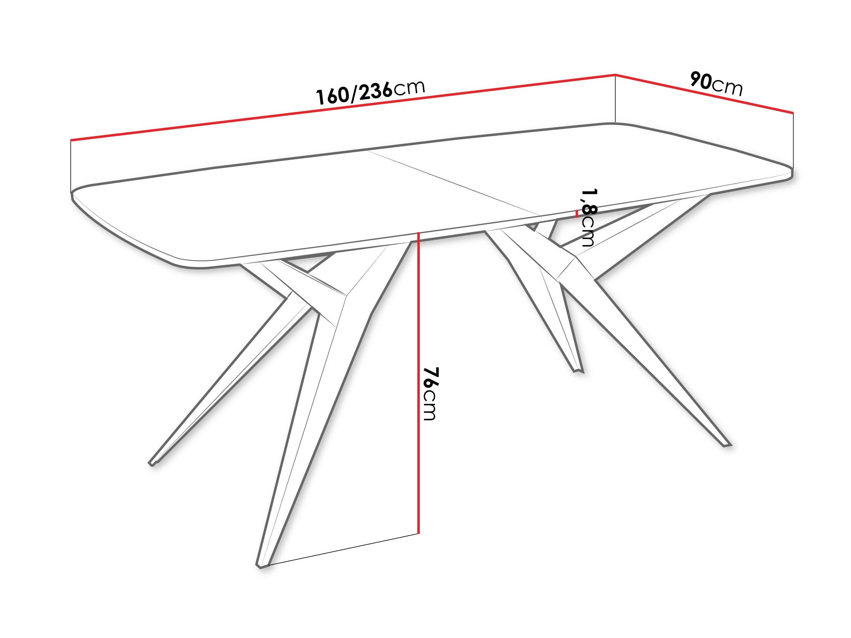 Bord Oswego 152 (Craft gylden eg)