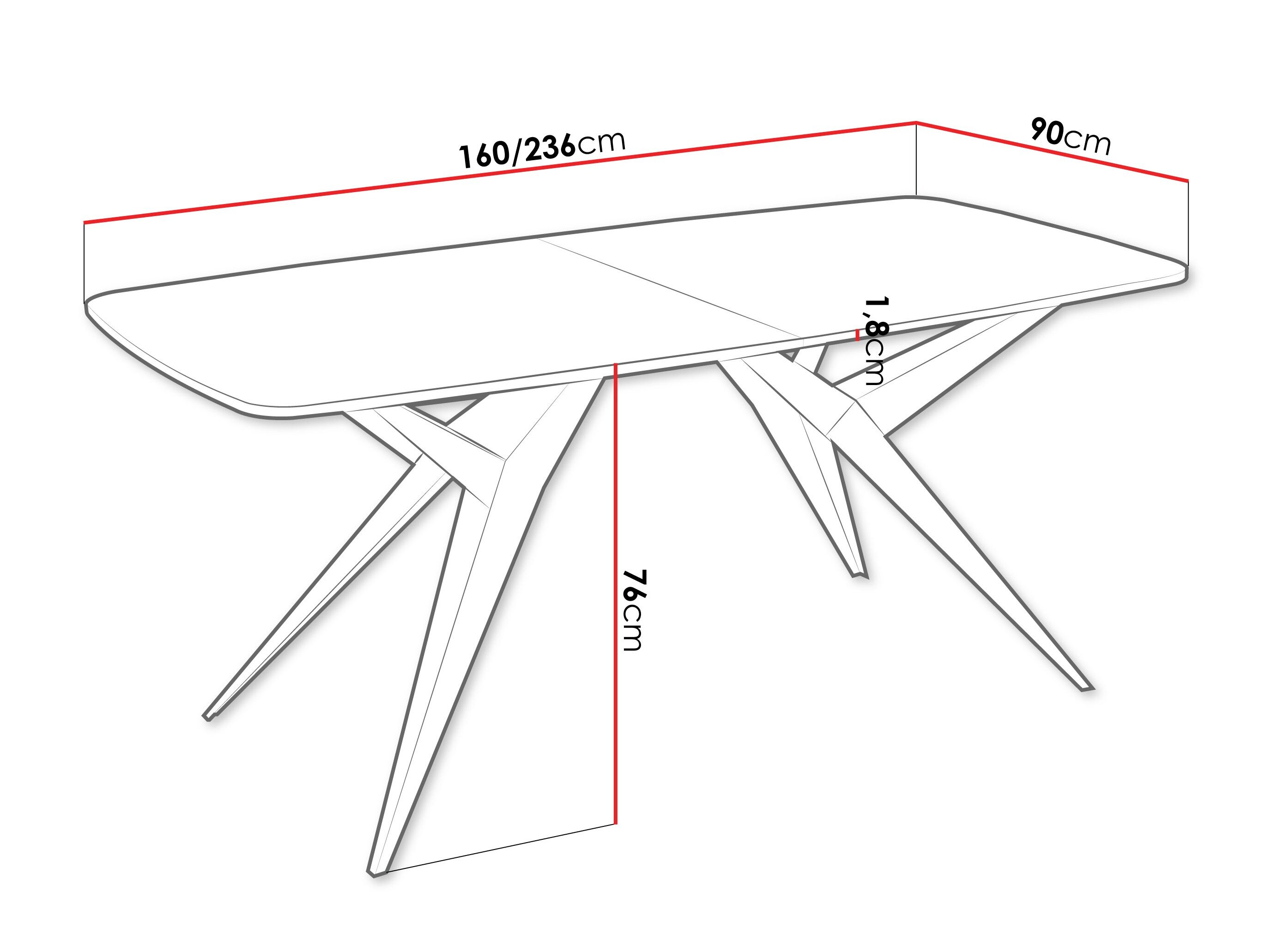 Tafel Oswego 152 (Notenhout)