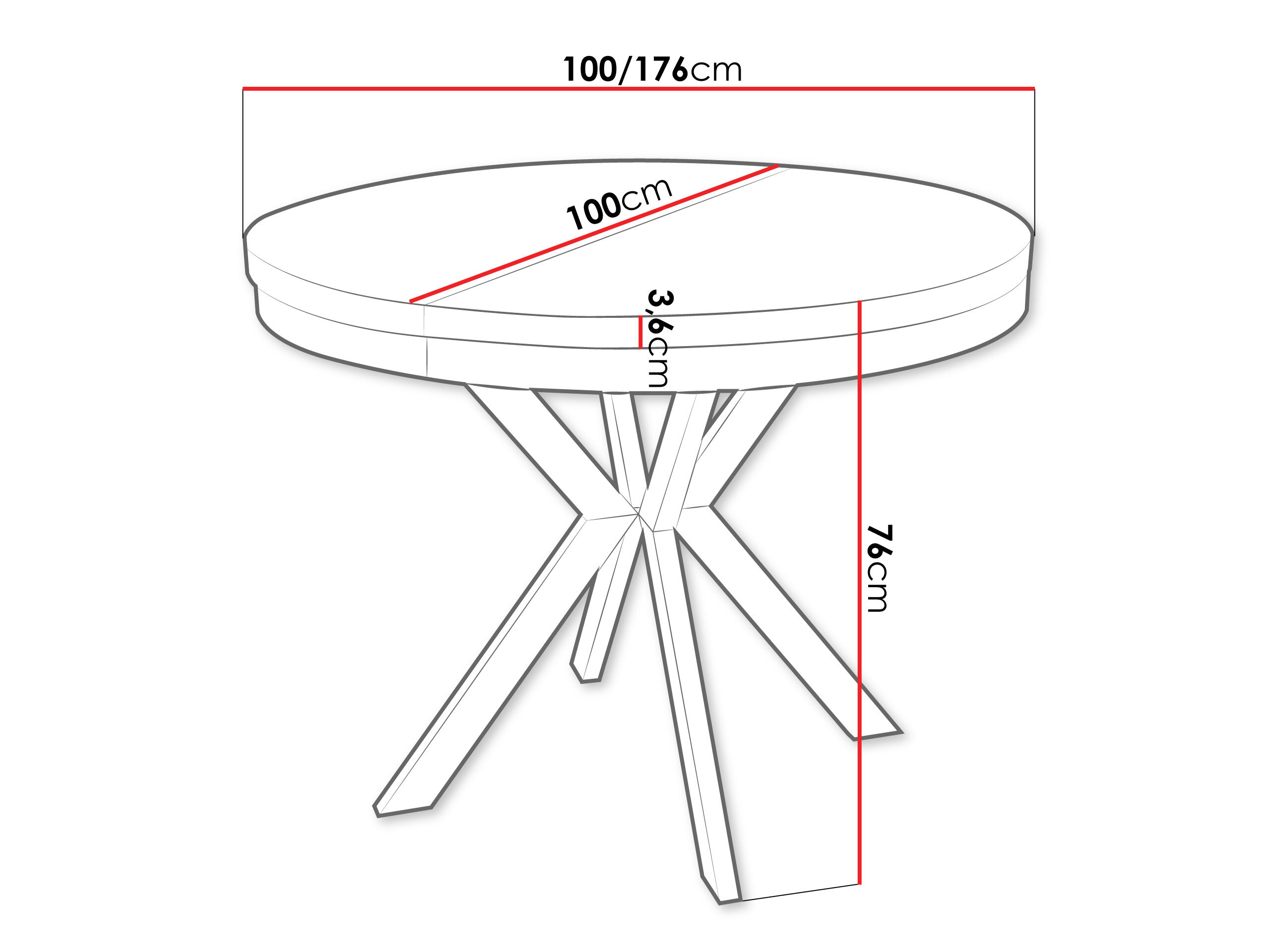 Tafel Oswego 156 (Ambachtelijke gouden eik)