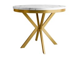 Tafel Oswego 157 (Wit marmer + Gouden)