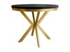 Tafel Oswego 157 (Zwart + Gouden)