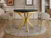 Tafel Oswego 157 (Zwart marmer + Gouden)