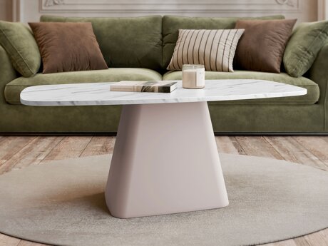 Salontafel Oswego 158 (Wit marmer + Kasjmier)