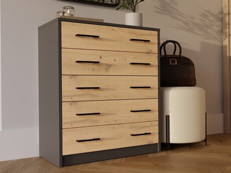 Schoenenkast Mandeville 372 (Artisan eiken + Antraciet)