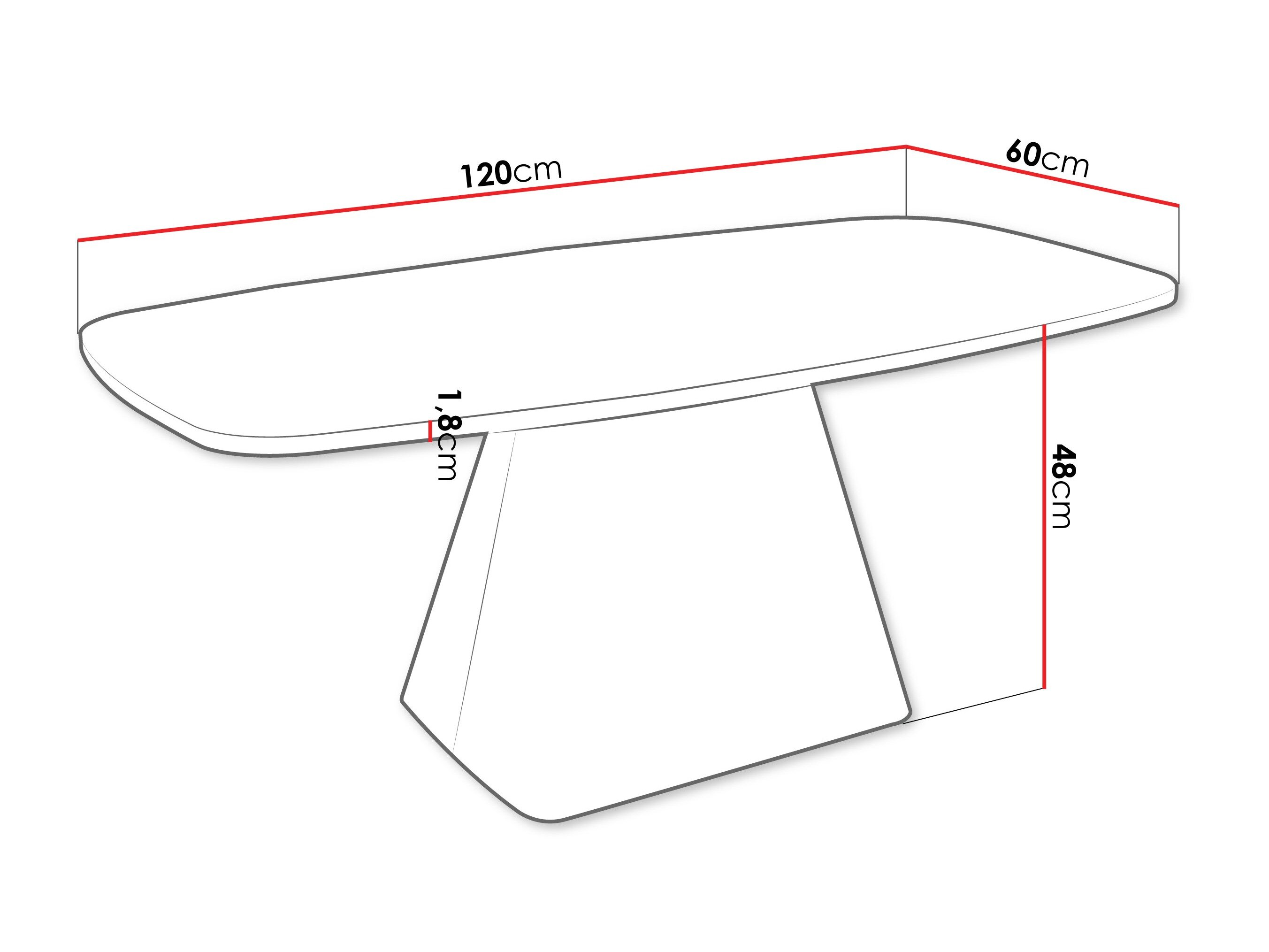 Sofabord Oswego 158 (Hvid + Kashmir)