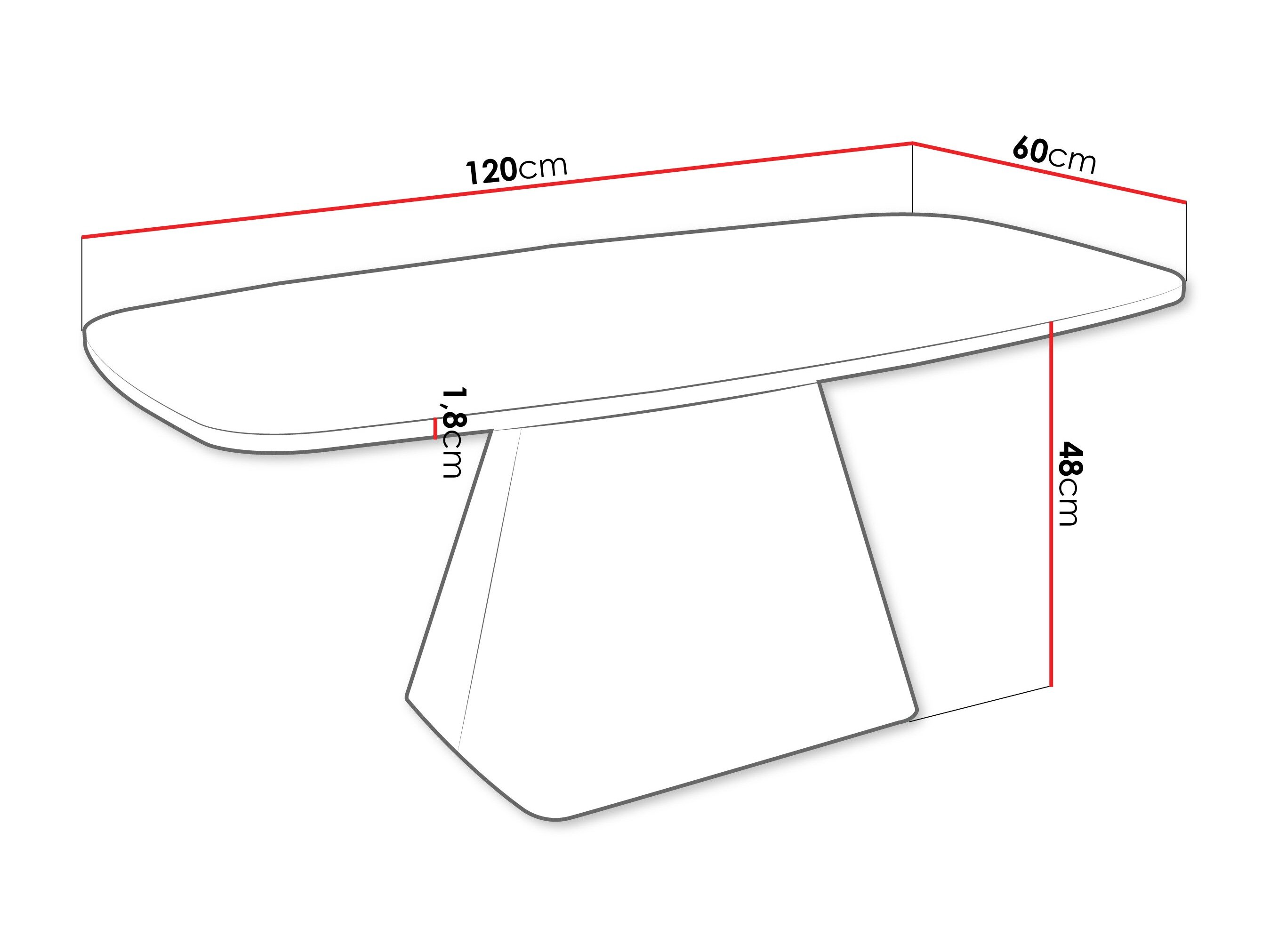 Sofabord Oswego 158 (Kashmir + Sort)