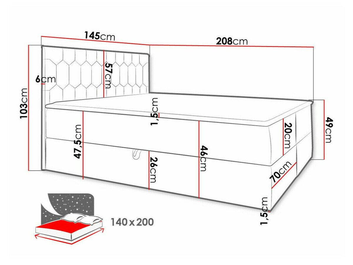 Boxspring Pons III (Fresh 37)