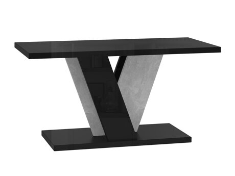 Salontafel Goodyear 128 (Glanzend zwart + Beton)