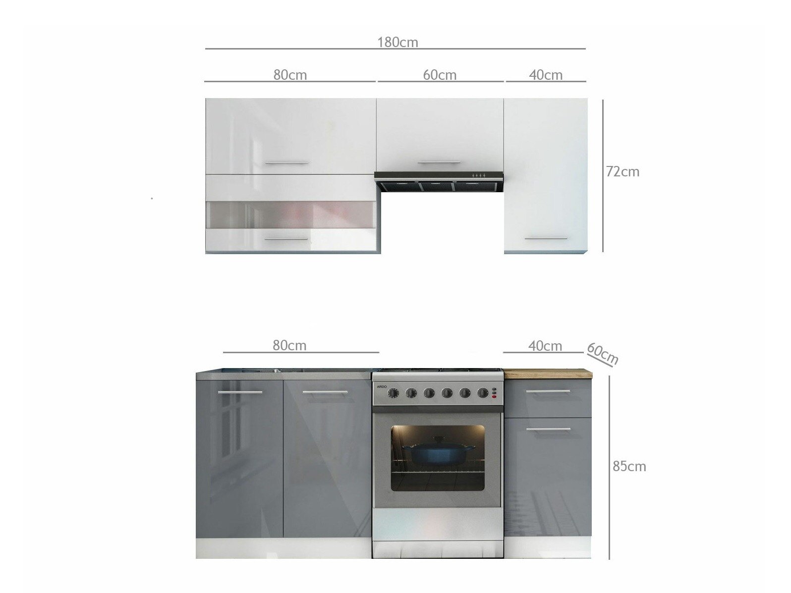 Modulkøkkensæt Tiffa Mix 100