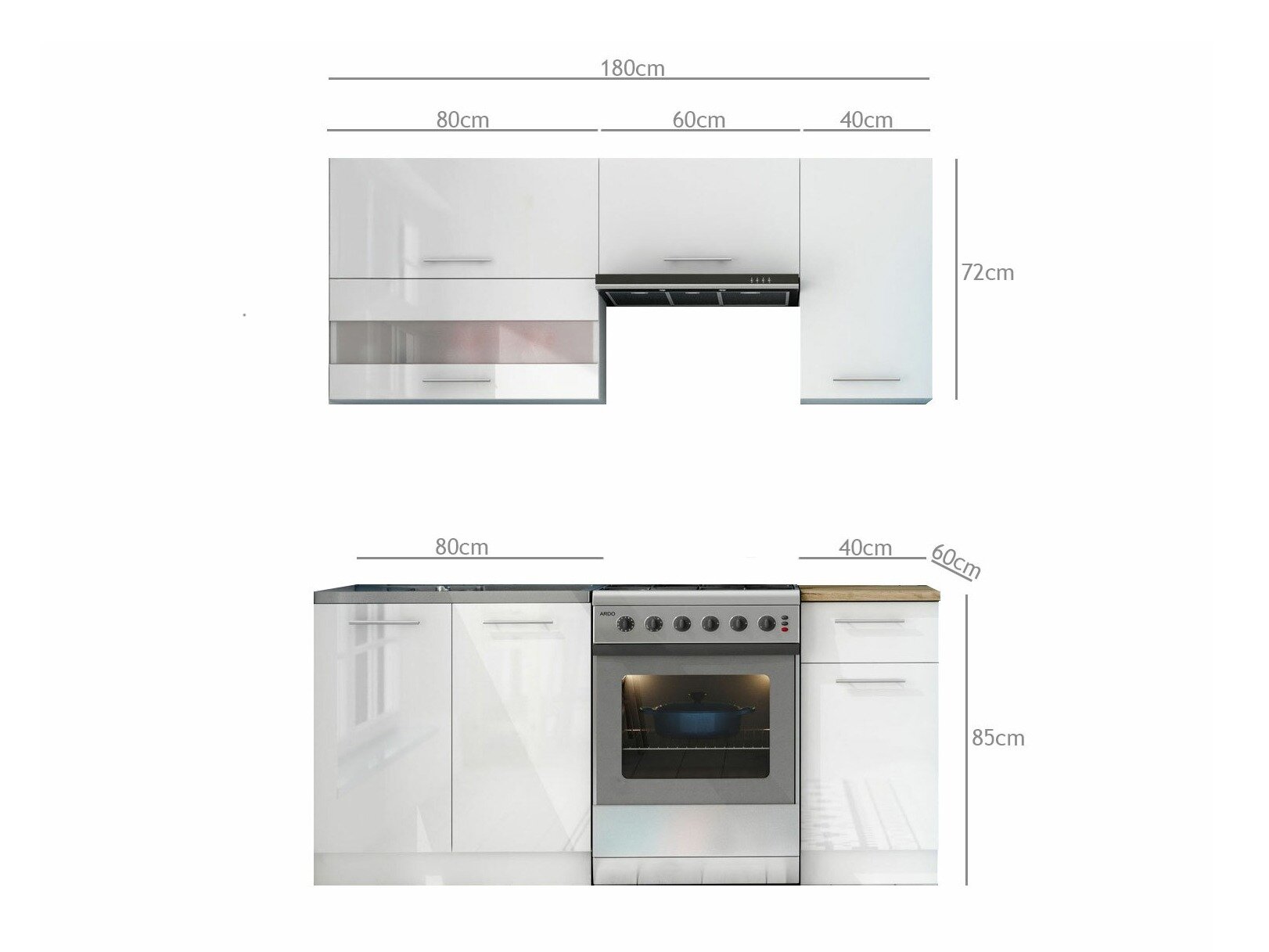 Modulkøkkensæt Tiffa White 113