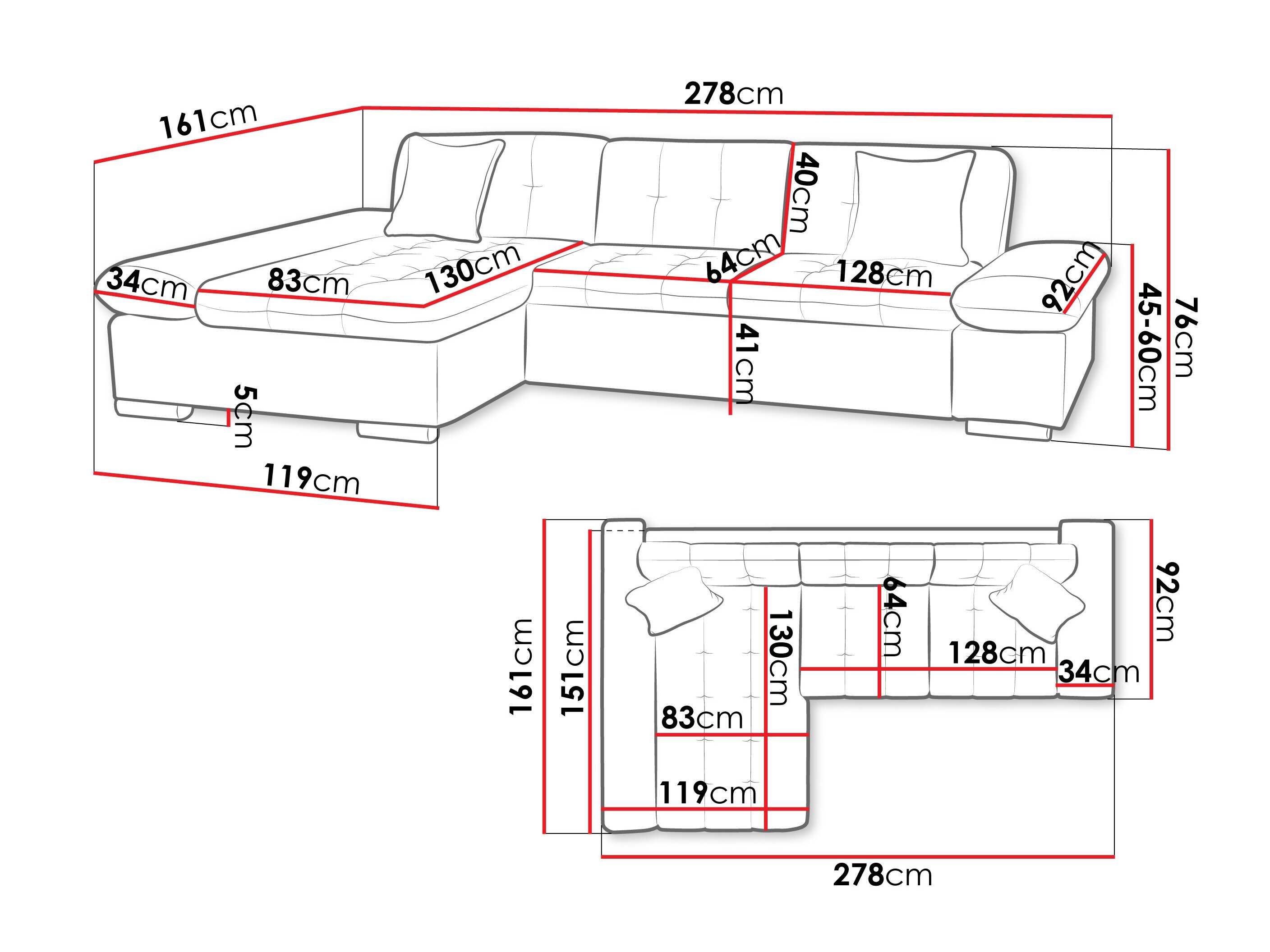 Hjørnesofa Comfivo 219 (Piaingen 17)