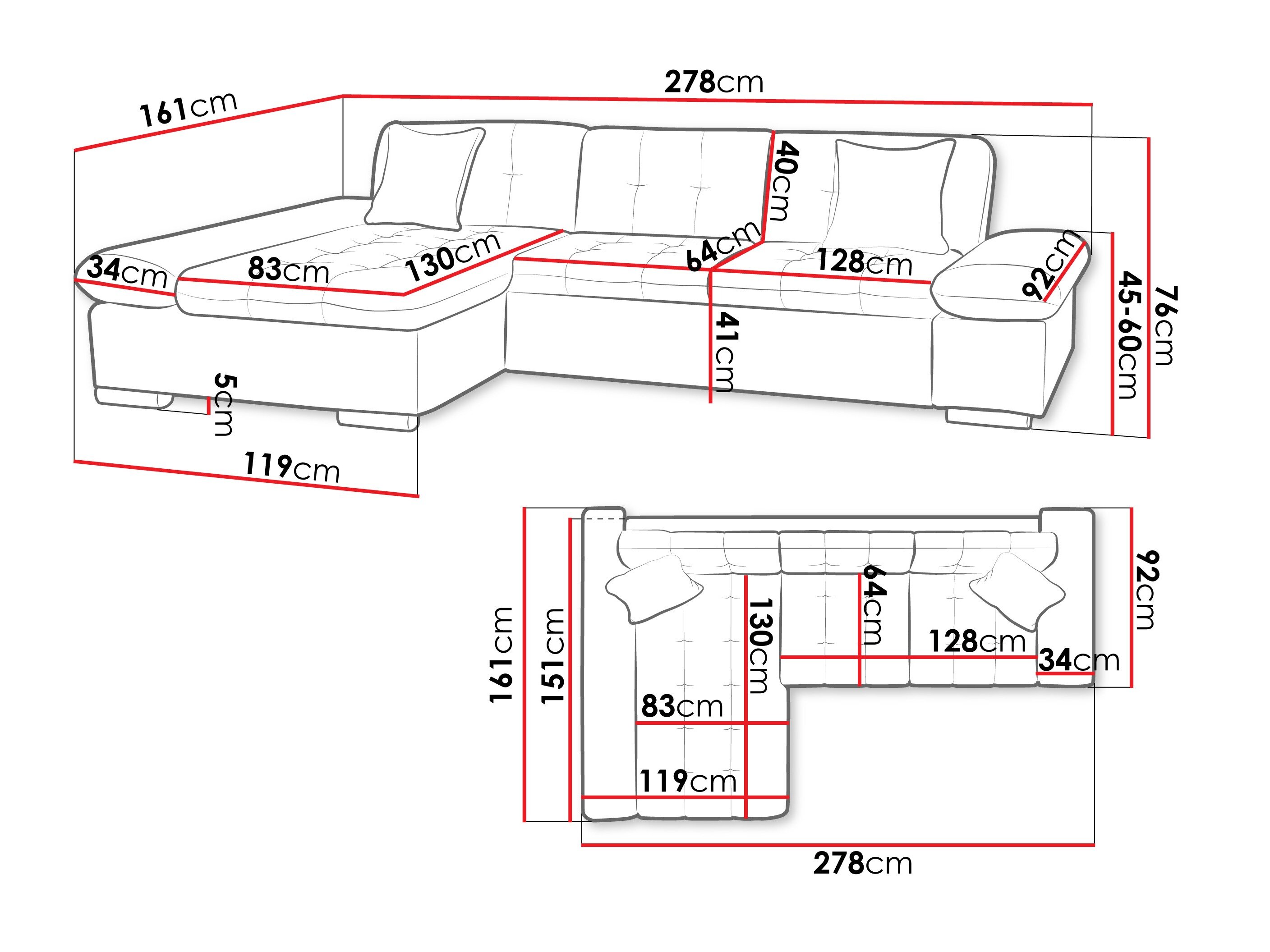 Hjørnesofa Comfivo Serenitas (Piano 02)
