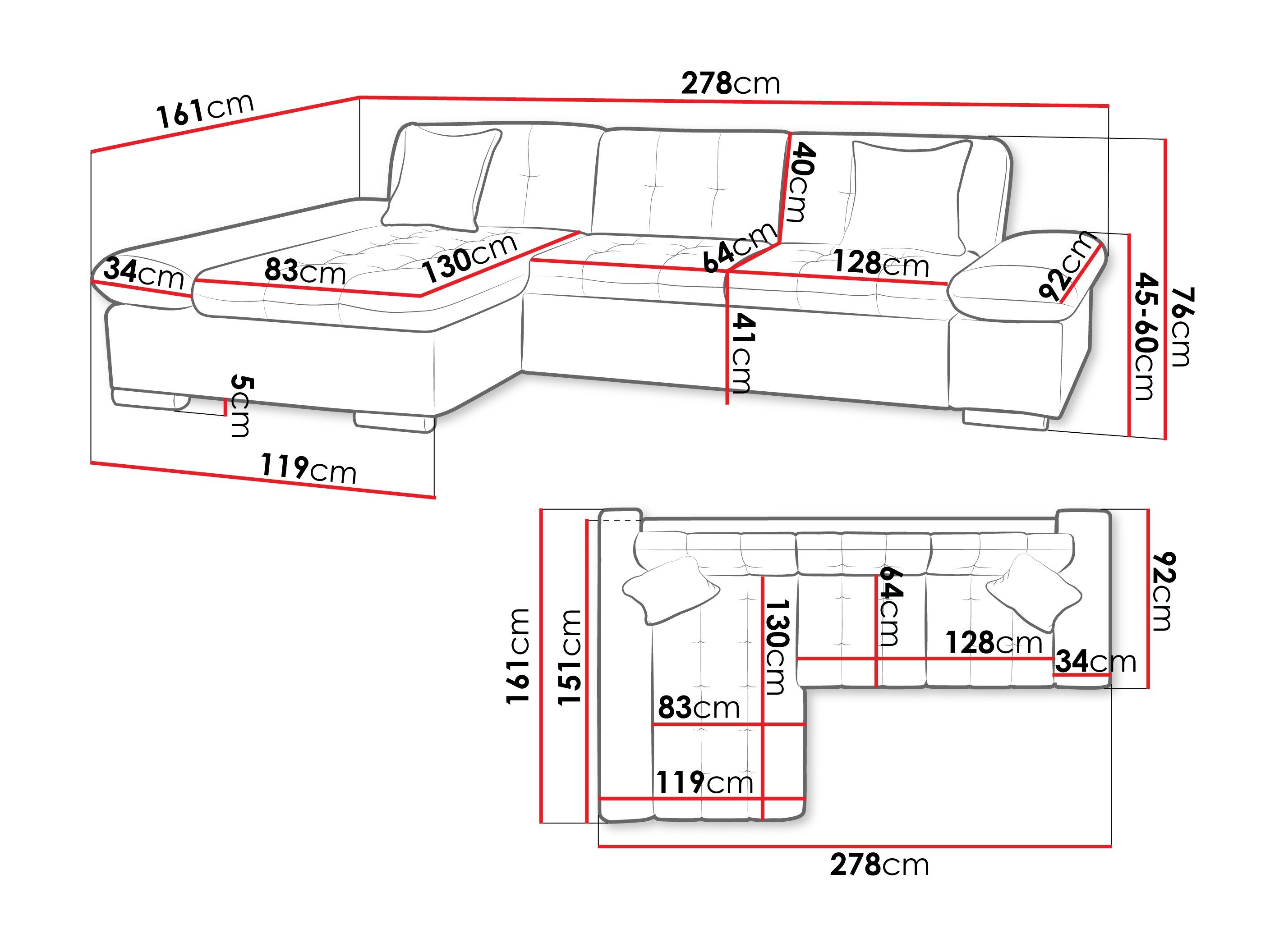 Hjørnesofa Comfivo Serenitas (Piano 17)