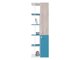 Boekenkast Camteso 103 (Wit + Eiken + Turquoise)