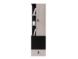 Boekenkast Camteso 105 (Zwart + Eiken + Beige)