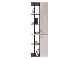 Étagère Camteso 103 (Noir + Chêne + Beige)