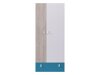 Kledingkast Camteso 101 (Wit + Eiken + Turquoise)