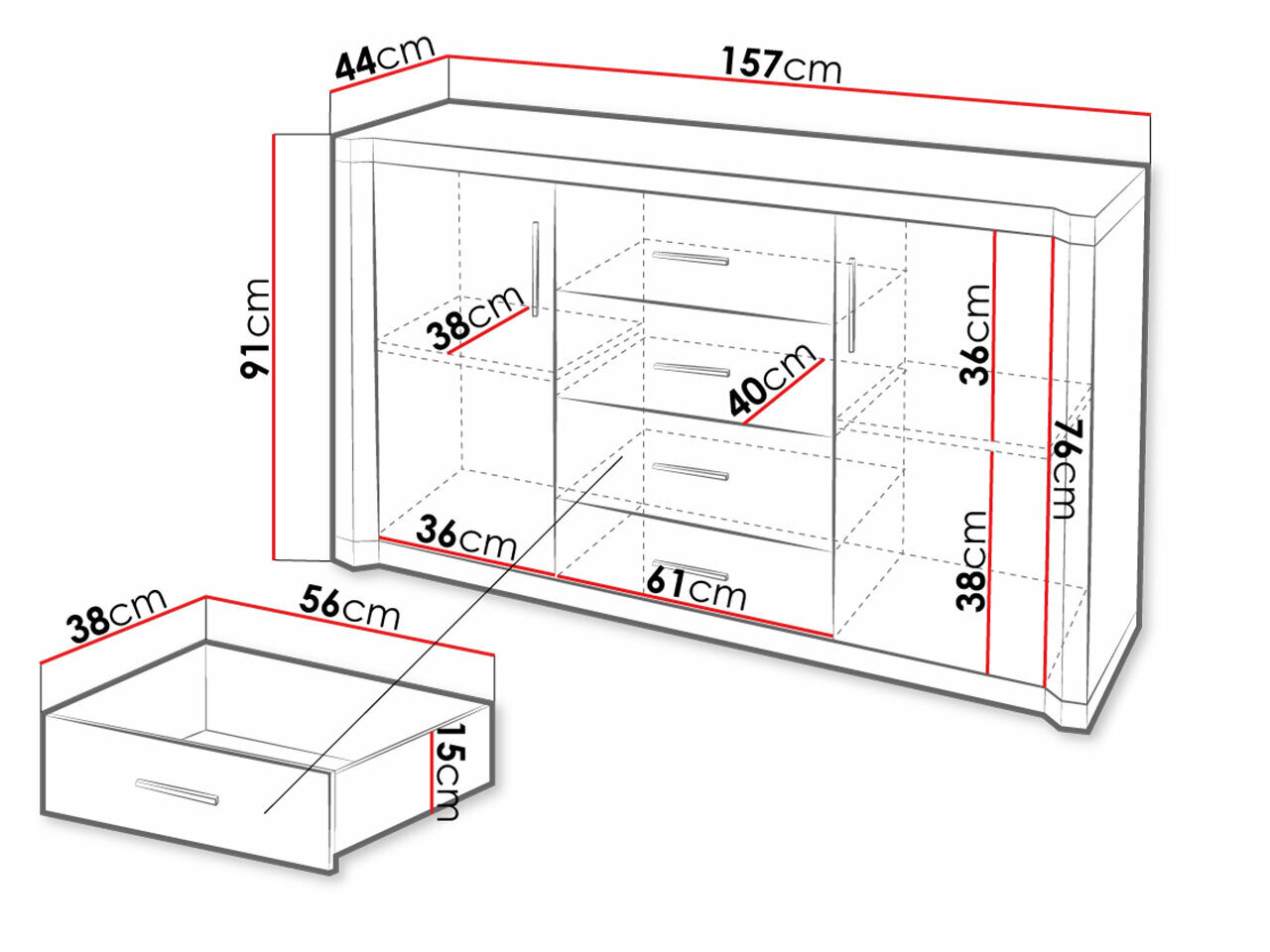 Kommode Lorelie 100 (Sonoma eg)