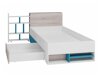 Bed Camteso 112 (Zwart + Eiken + Beige)