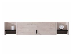 Étagère murale Camteso 110 (Noir + Chêne + Beige)