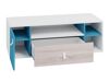 Meuble TV Camteso 108 (Blanc + Chêne + Turquoise)