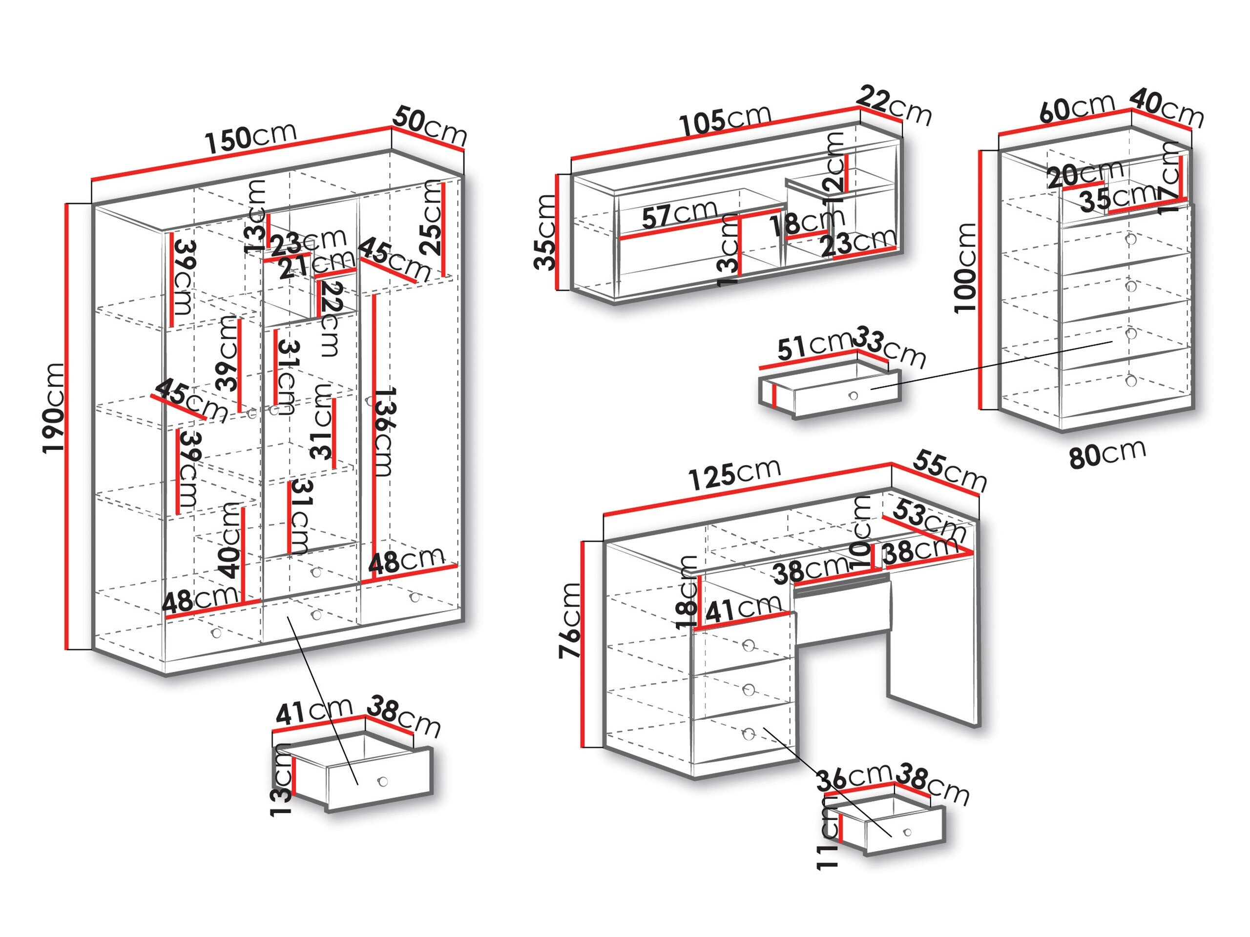 Møbelsæt Tesmonu 115