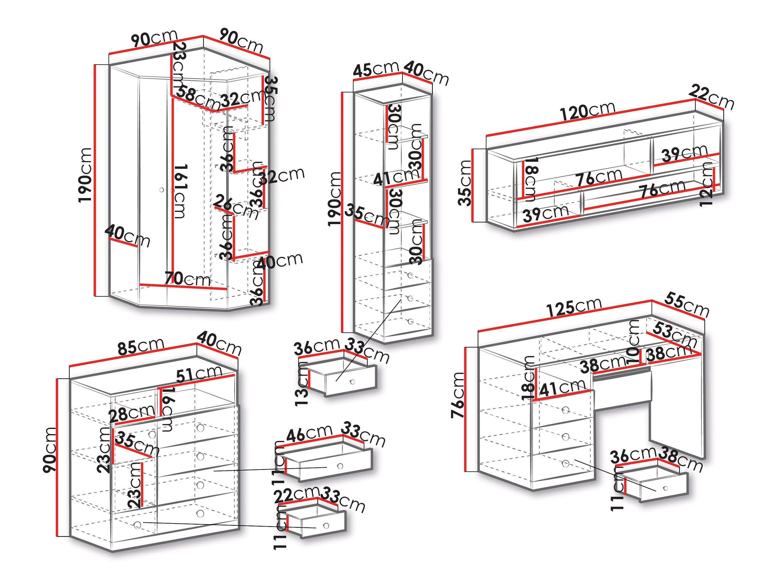 Møbelsæt Tesmonu 117