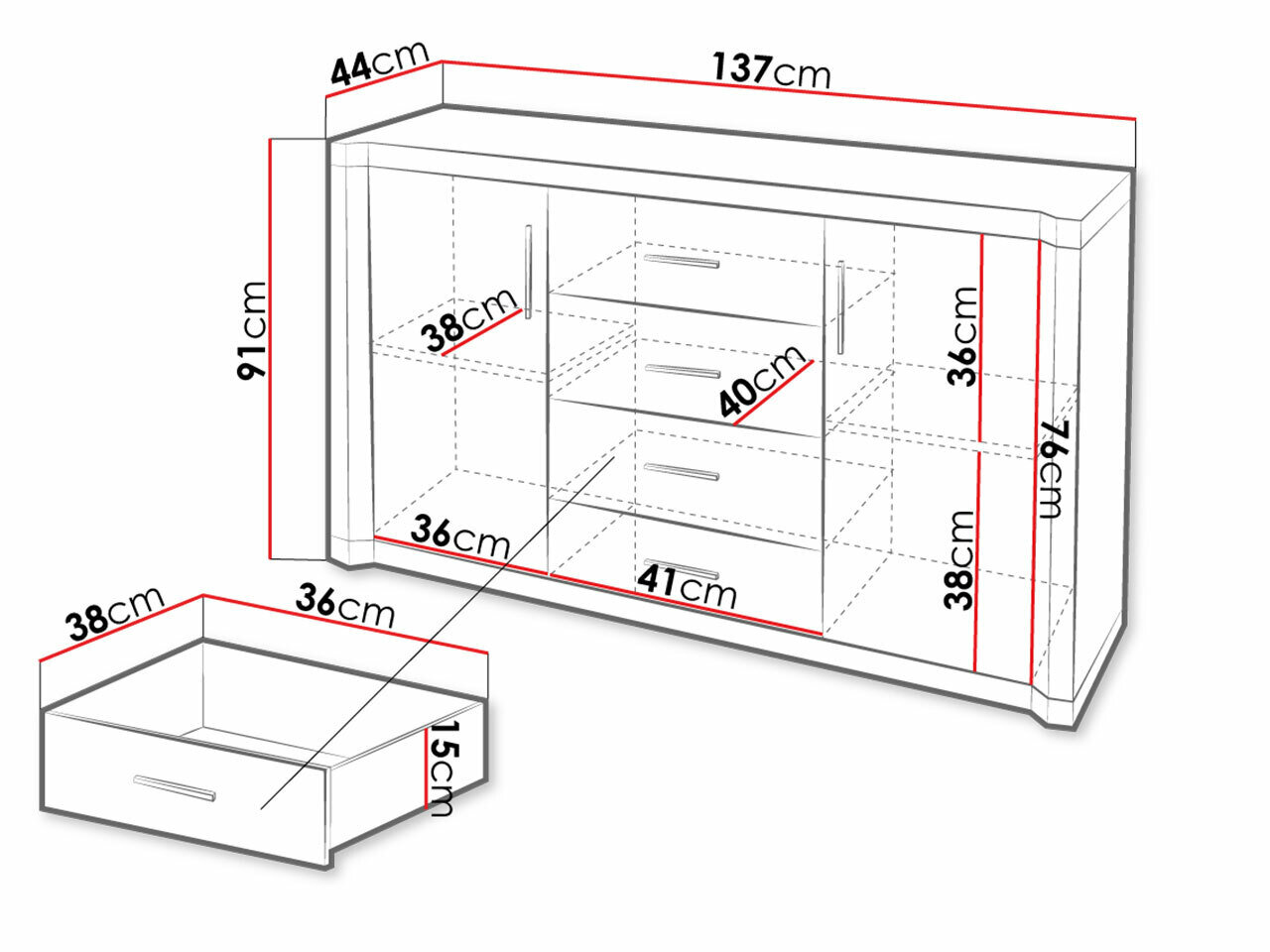 Kommode Lorelie 104 (Trøffel egetræ)