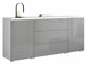 Ladekast Mirfivo 102 (Glanzend grijs)