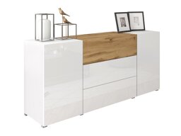 Ladekast Sarasota 191 (Wit + Wotan eik)