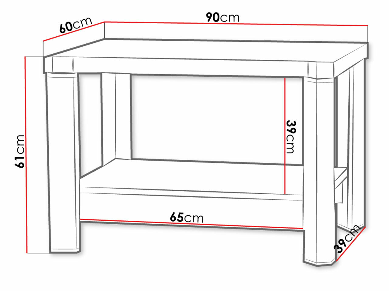 Salontafel Lorelie 113 (Sonoma eik)