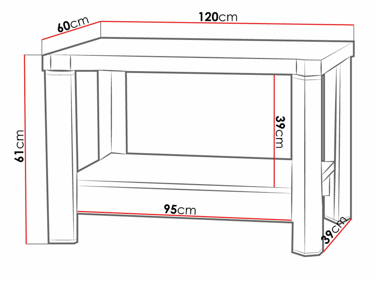 Sofabord Lorelie 114 (Sonoma eg)