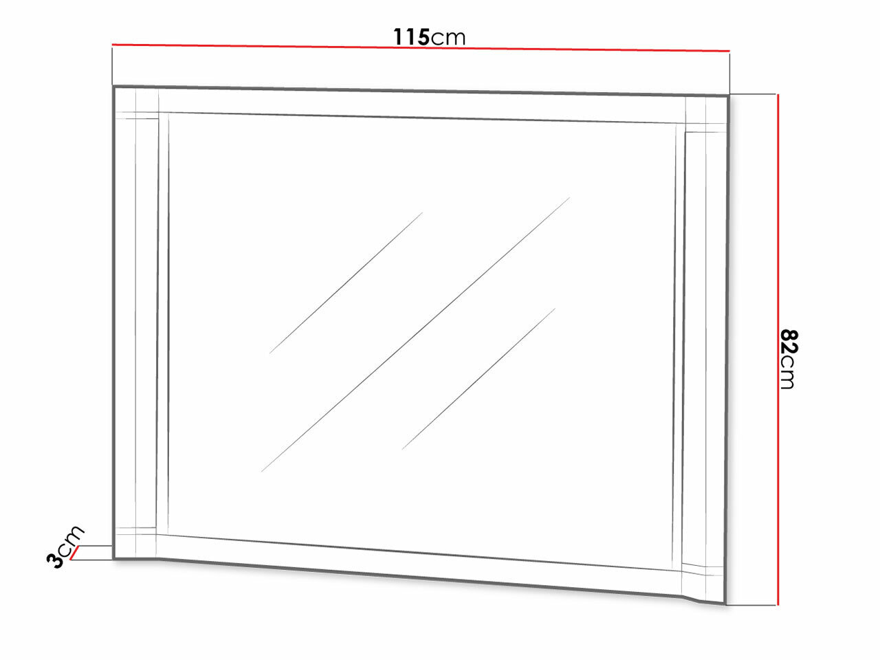 Spejl Lorelie 108 (Sonoma eg)