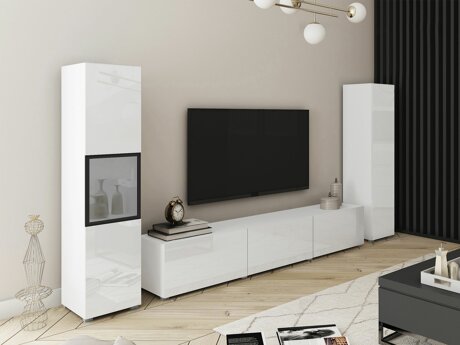 Woonkamerset Sarasota 193 (Wit + Glanzend wit)