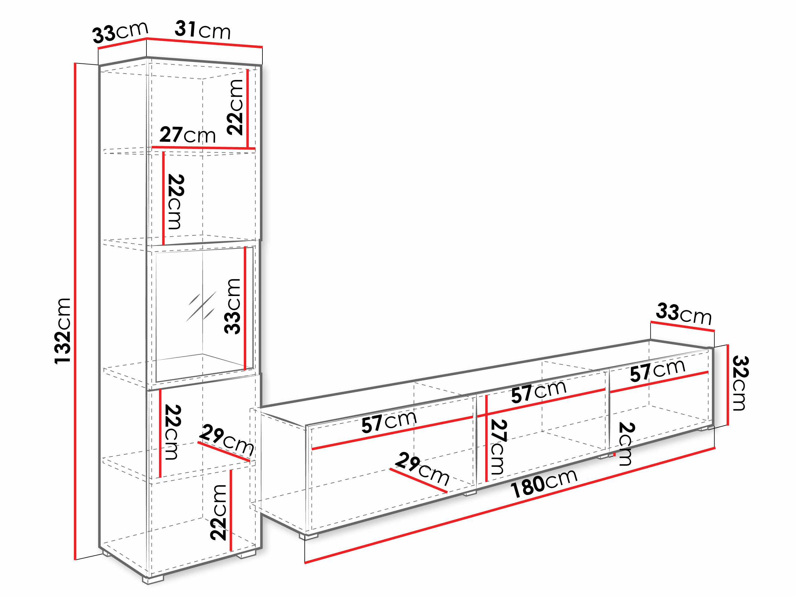 Stuemøbelsæt Sarasota 192 (Hvid + Wotan eg)
