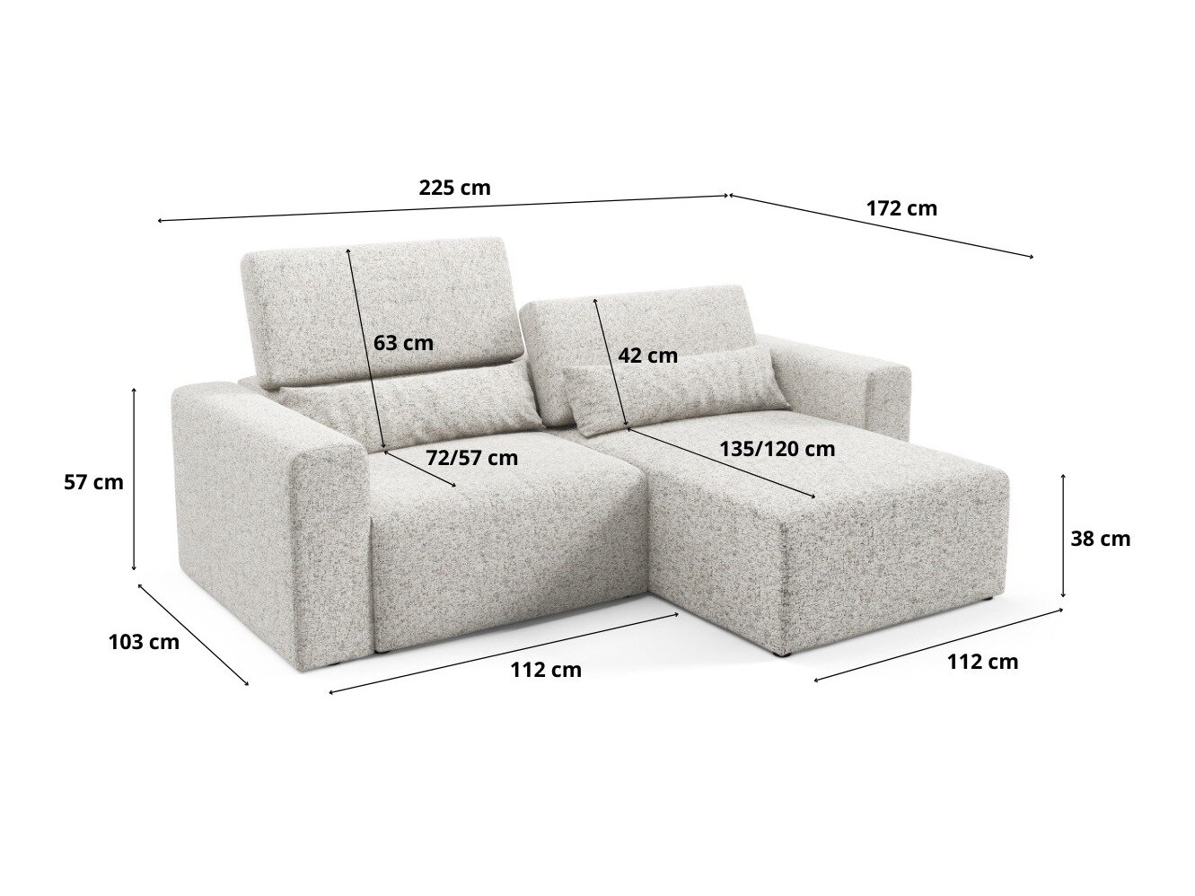 Modulaire hoekbank Virorle 105 (Puente 06)