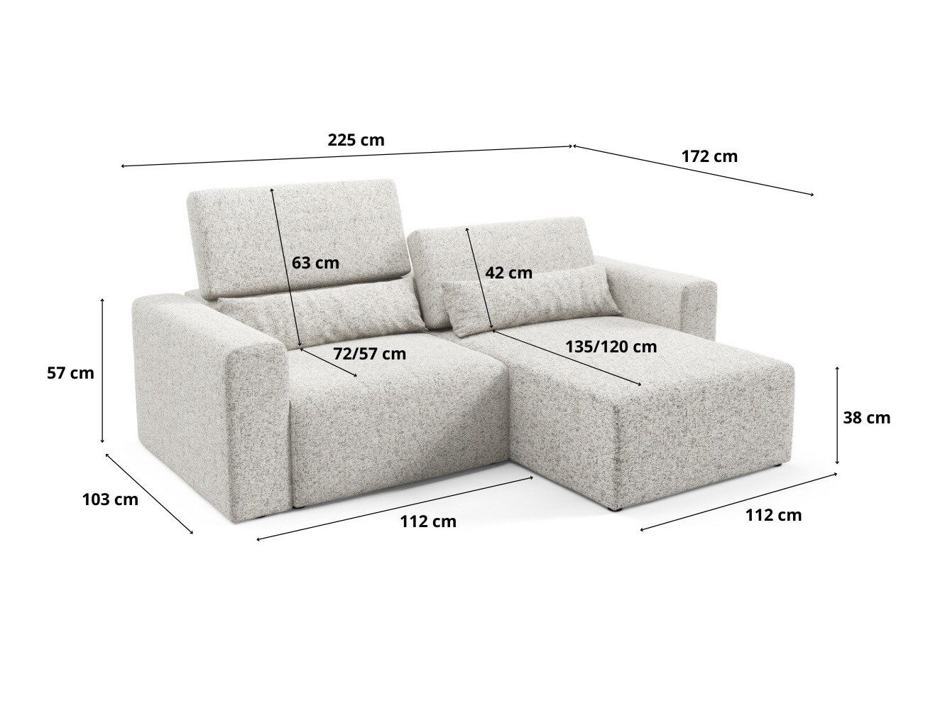 Modulaire hoekbank Virorle 105 (Puente 52)
