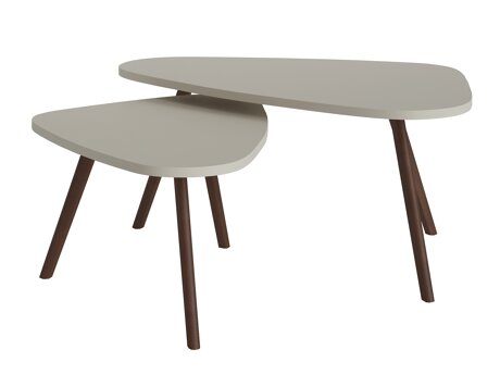 Salontafel set Ontario 202 (Kasjmier + Notenhout)
