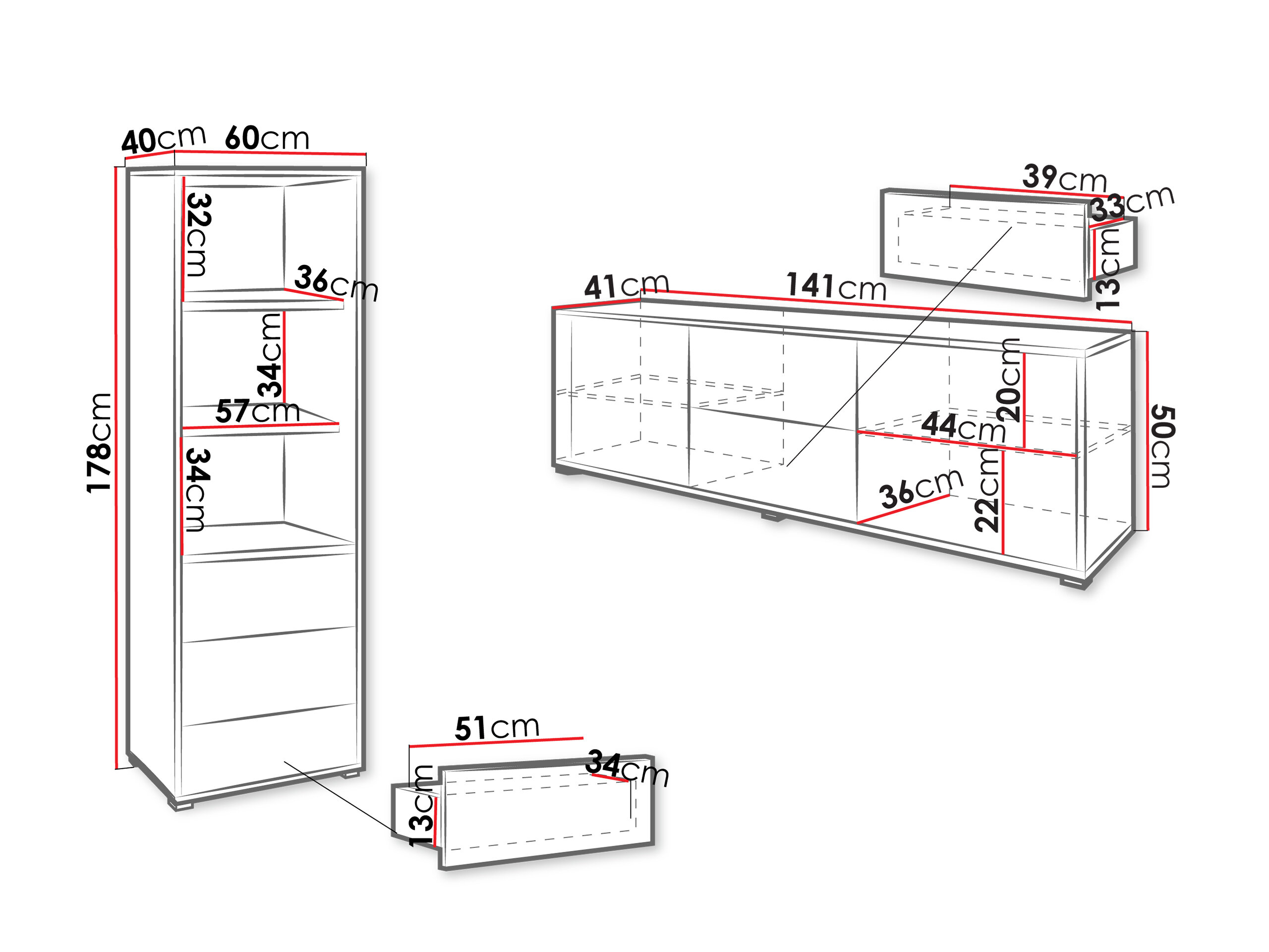 Stuemøbelsæt Comfivo Tutela IV (Hvid)
