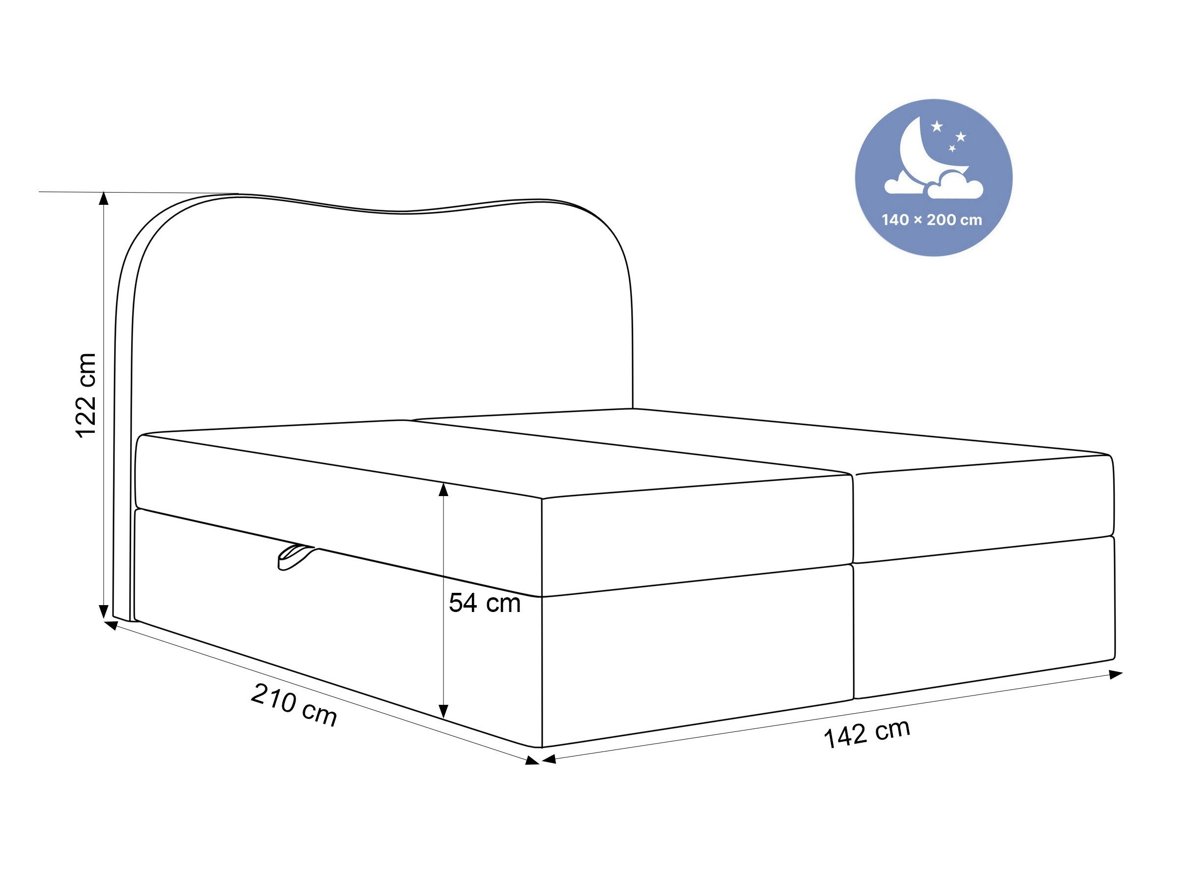 Boxspring postelja Hesperia 117 (Dream Velvet 202.17)