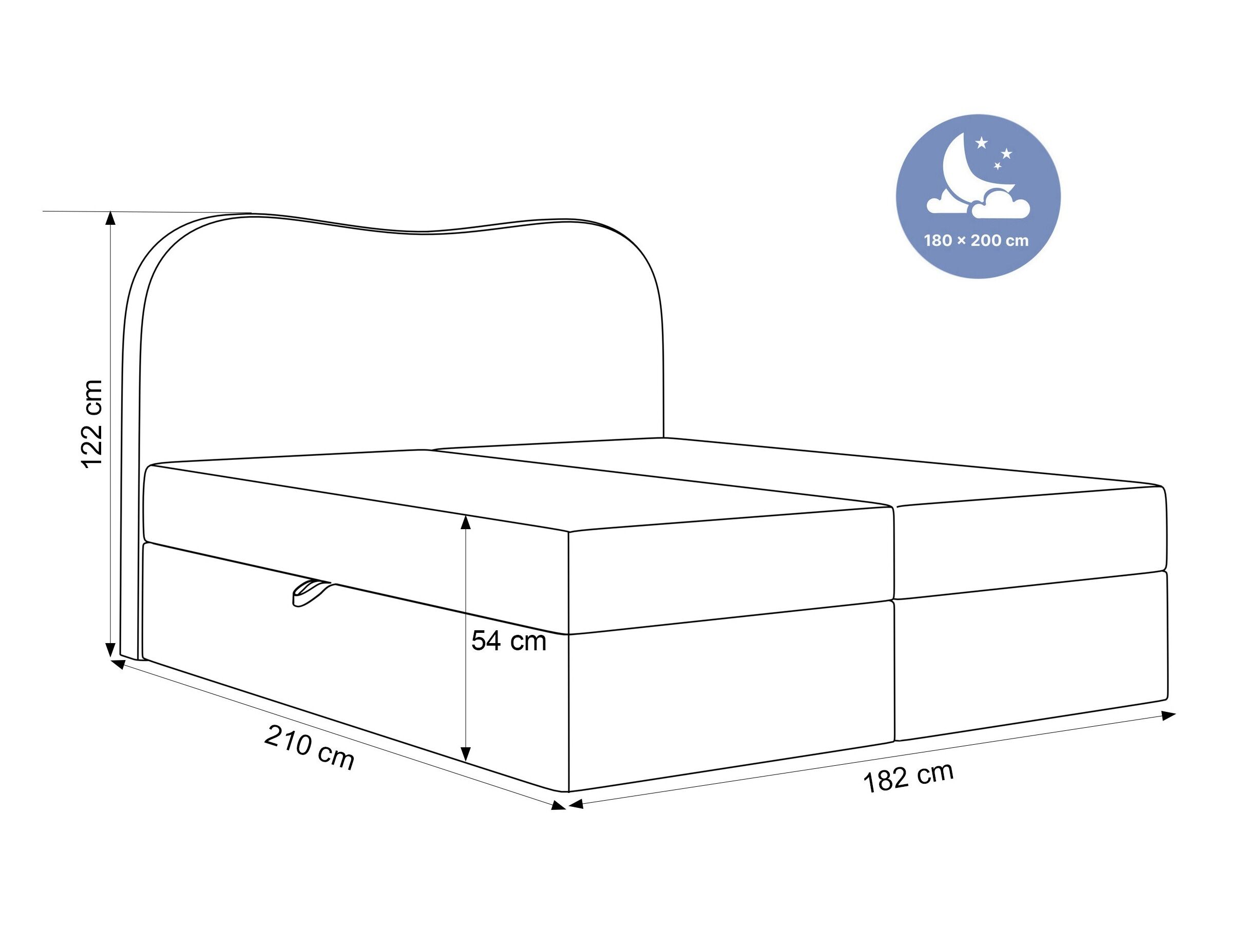 Boxspring postelja Hesperia 117 (Wind 05)