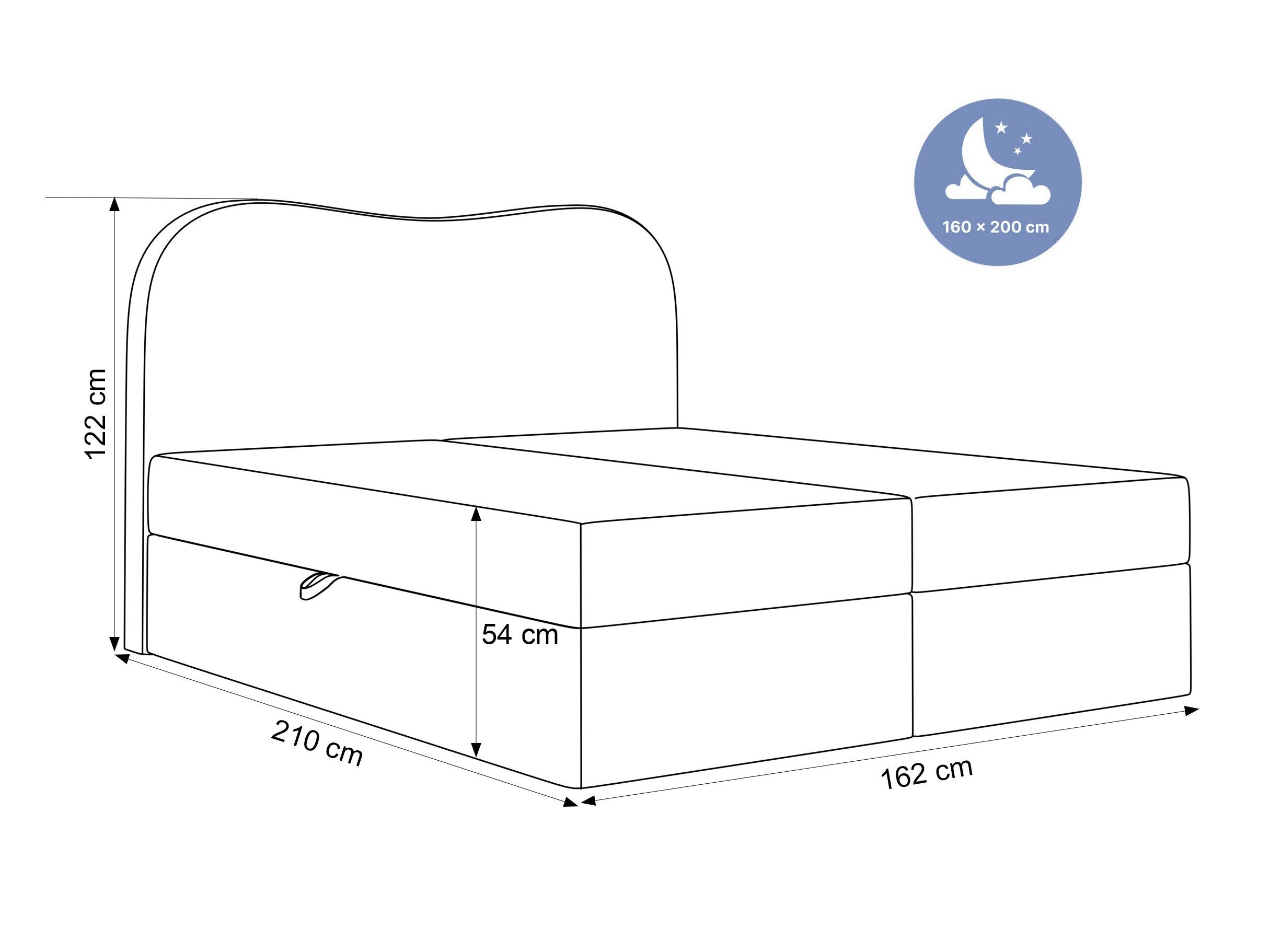 Boxspring postelja Hesperia 117 (Wind 21)