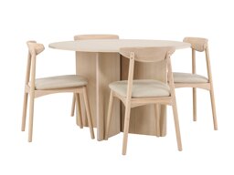 Eetkamerset Dallas 4986 (Licht hout)