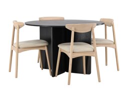 Eetkamerset Dallas 4986 (Zwart)
